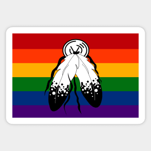 Seamless Repeating Two-Spirited Pride Flag Pattern Sticker